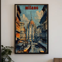 Milan Cathedral Urban Scene Poster