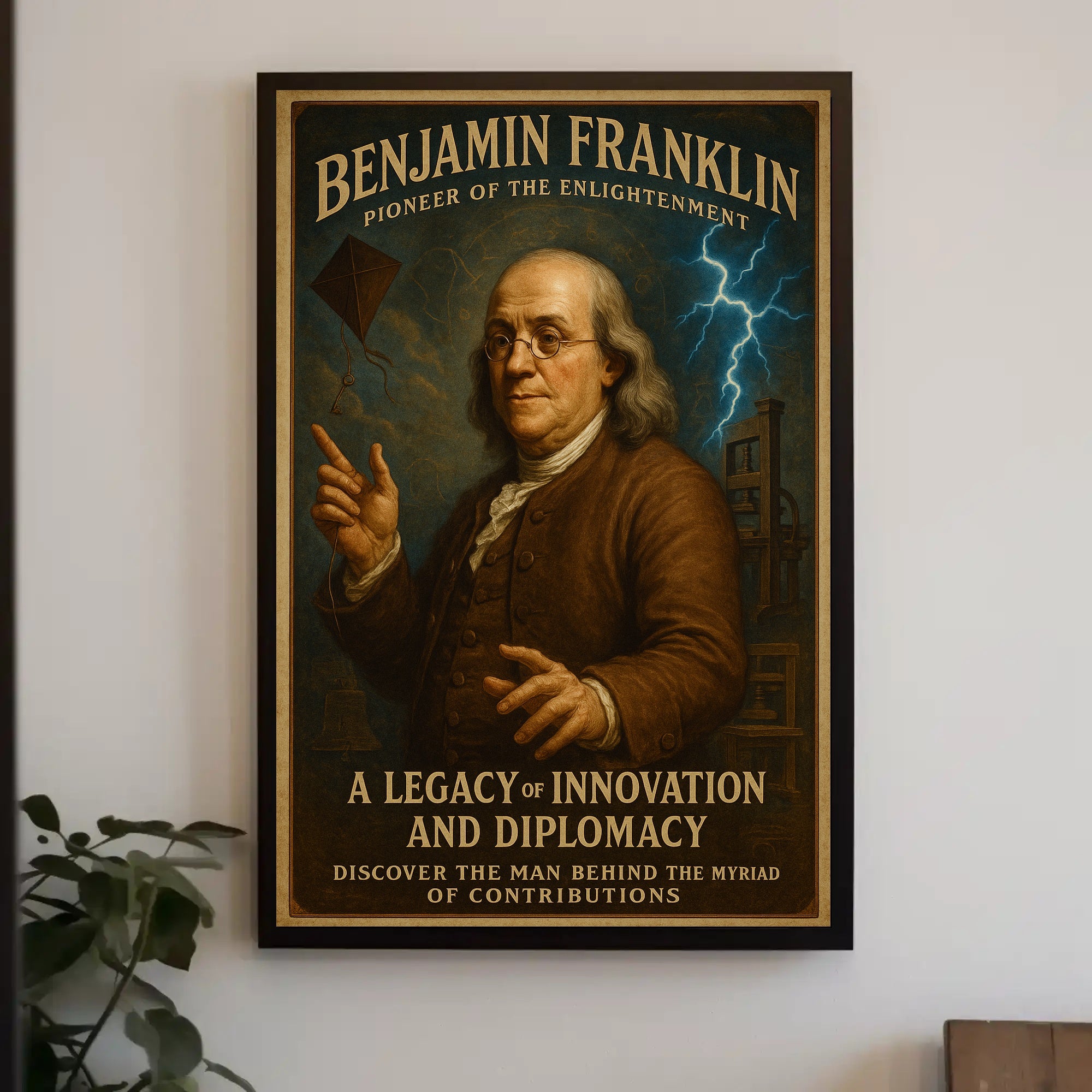Benjamin Franklin Pioneer of the Enlightenment Poster PosterGoat