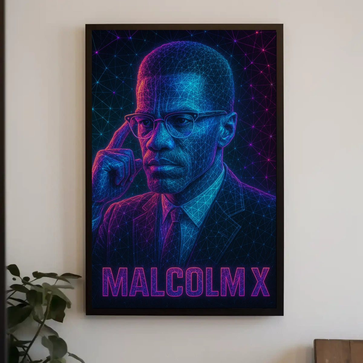 Malcolm X Visionary Leader Poster