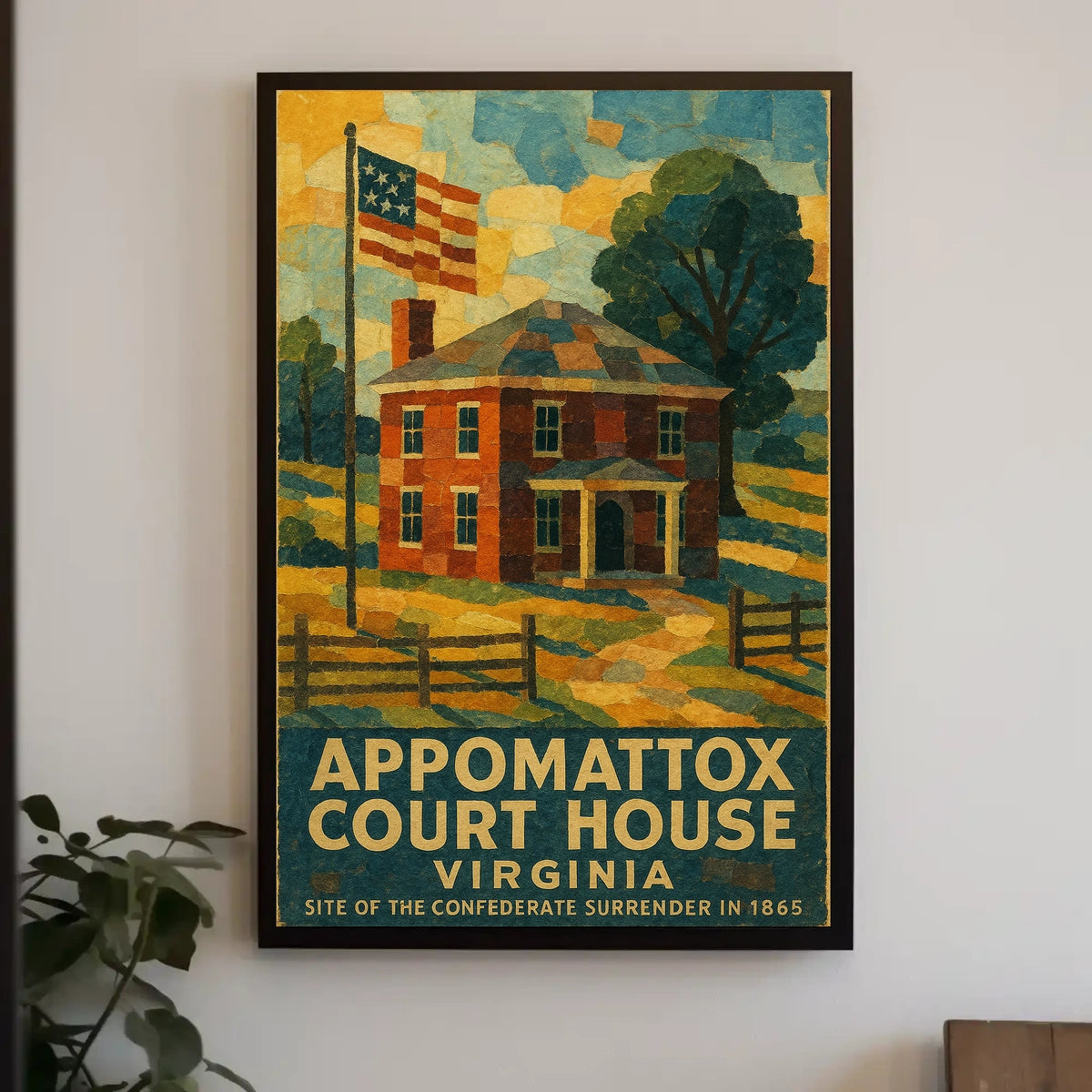 Appomattox Court House Historical Poster
