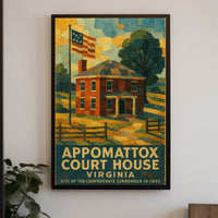 Appomattox Court House Historical Poster