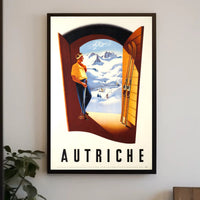 Skiing in Austria Poster PosterGoat