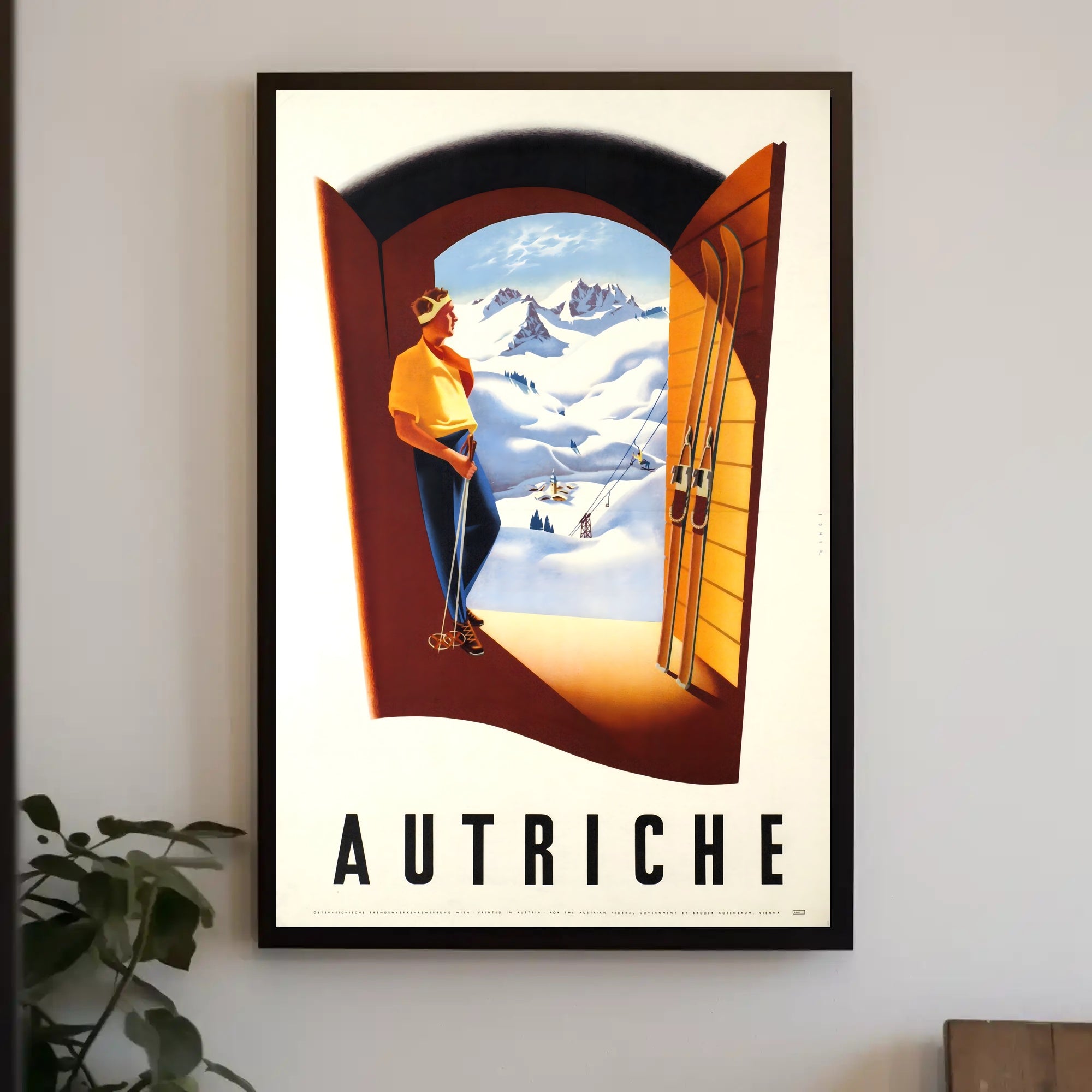 Skiing in Austria Poster PosterGoat