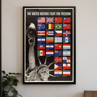United Nations Allies During WWII Poster PosterGoat