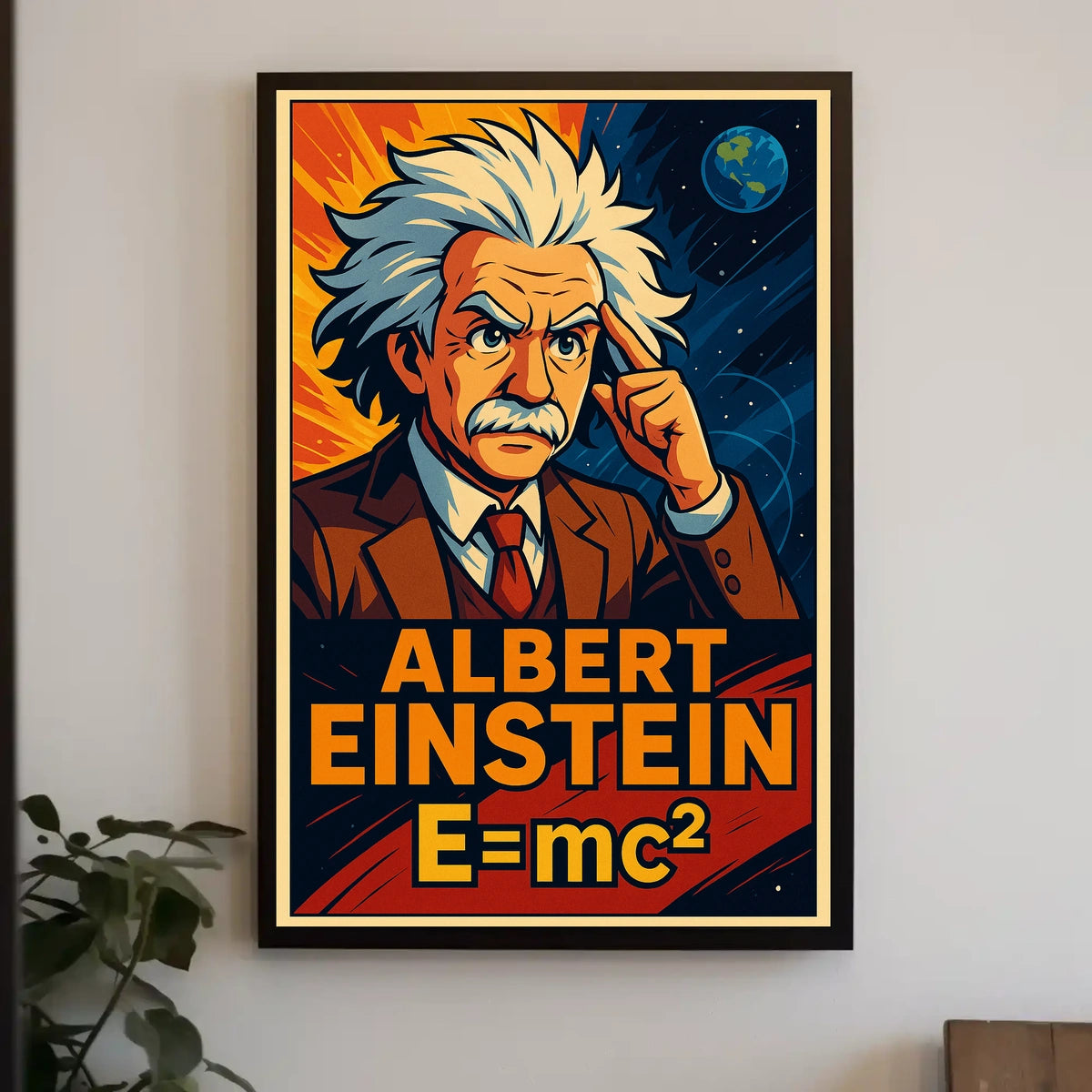 Albert Einstein EMcΒ² Poster
