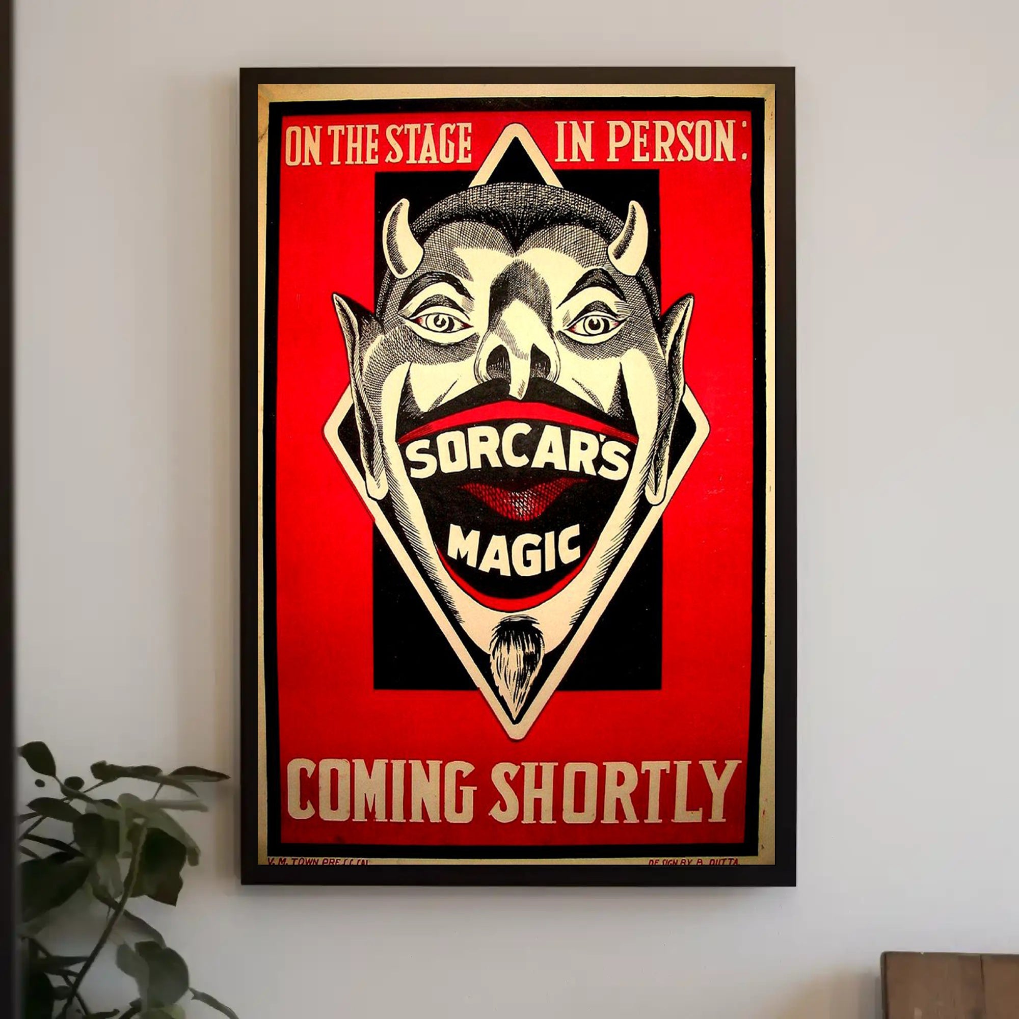 Vintage Devil Sorcar's Magic Show Theatrical Poster