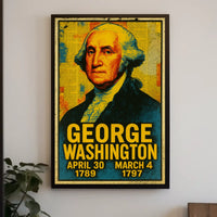 George Washington Pop Art Patriotic Poster Print