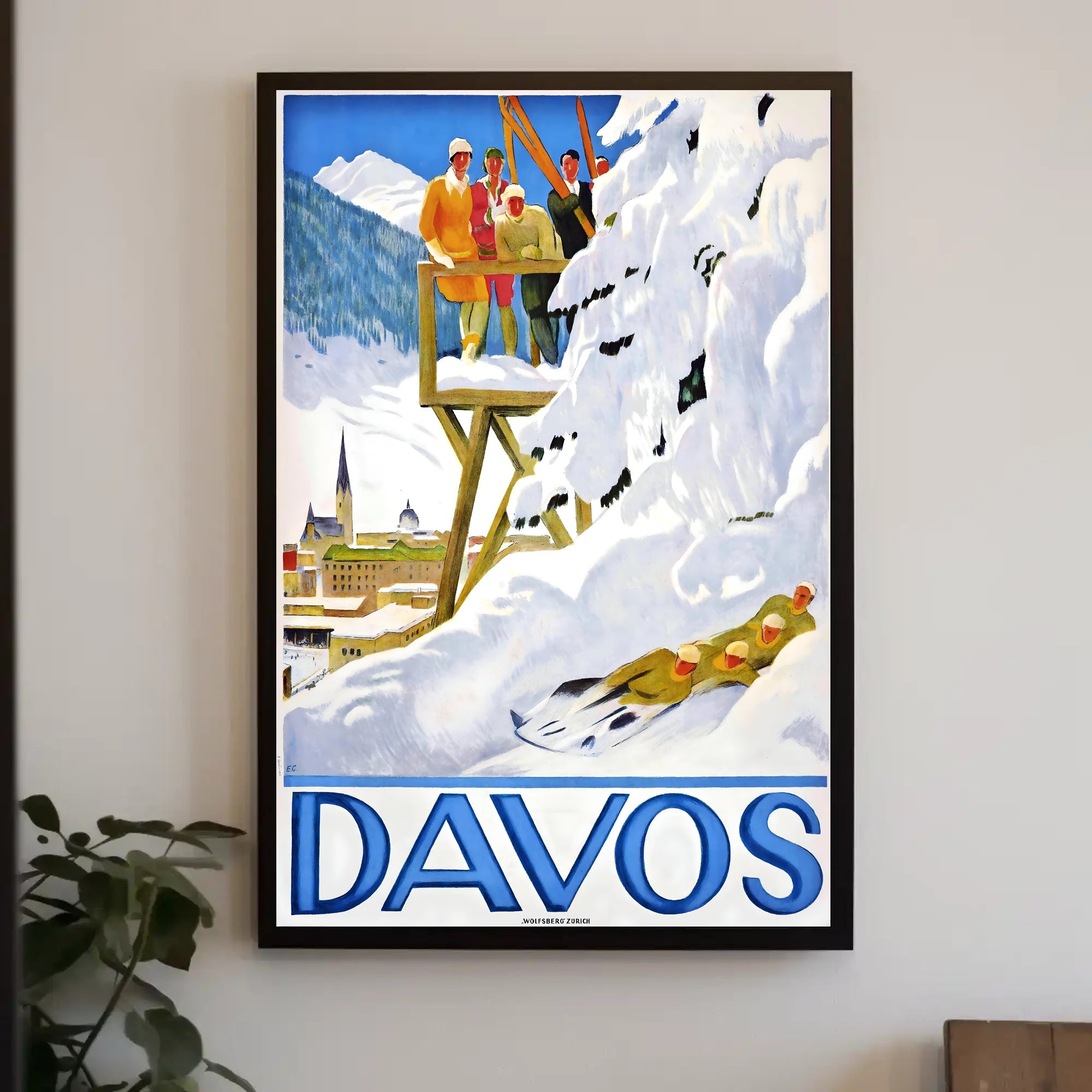 Winter Sports in Davos Poster PosterGoat