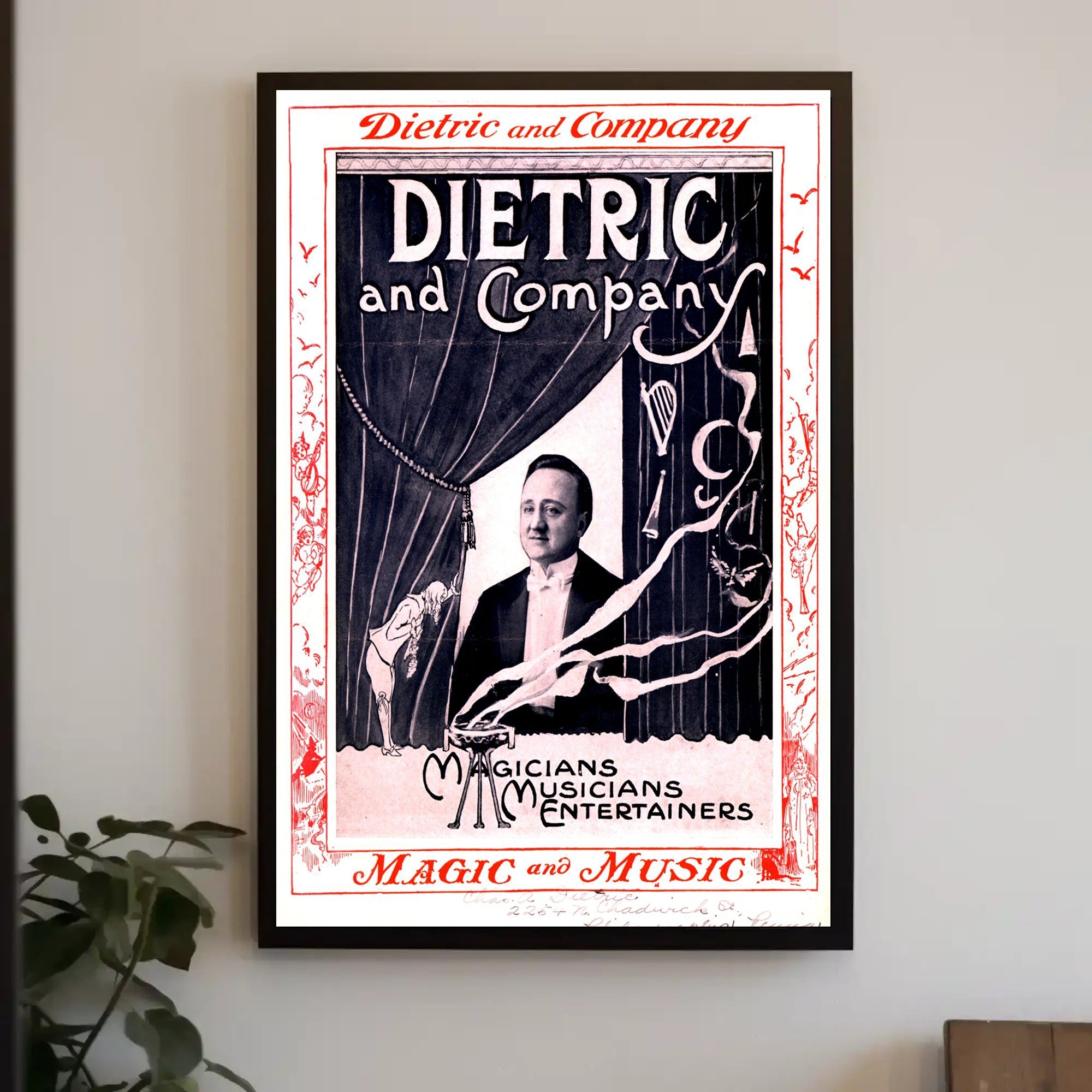 Dietric and Company Vaudeville Vintage Advertisement Poster