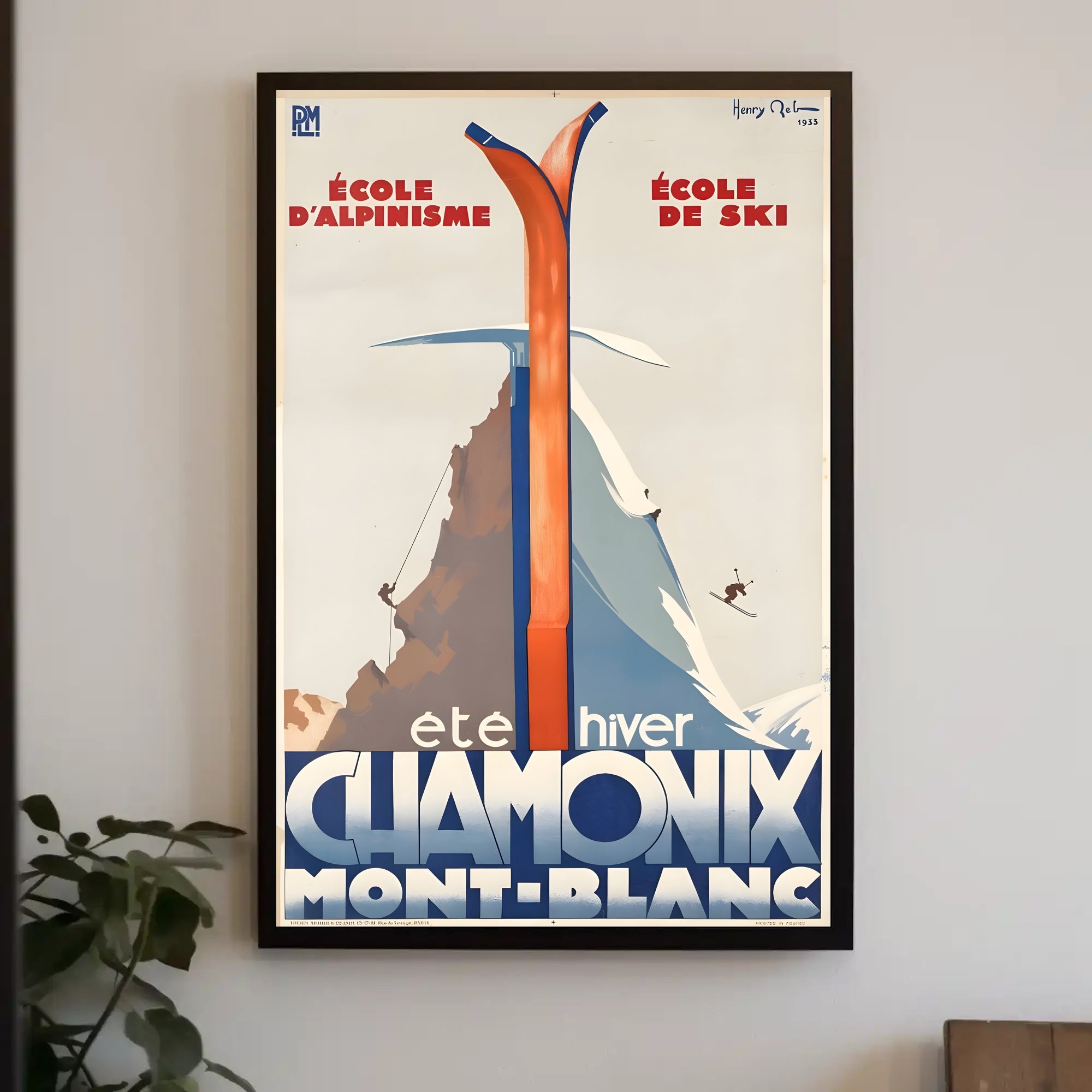 Chamonix Mont-Blanc Adventure Schools Poster PosterGoat
