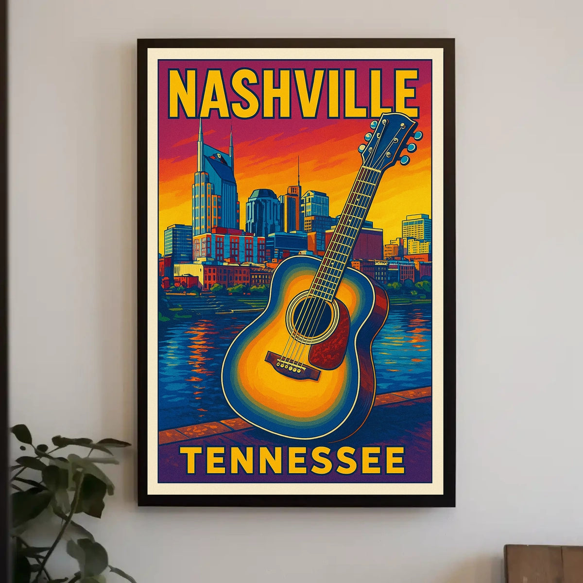 Nashville, Tennessee Music City Vibes Poster