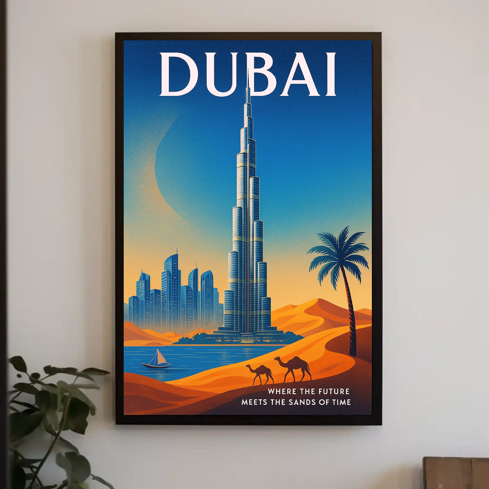 Dubai Where the Future Meets the Sands of Time Poster PosterGoat
