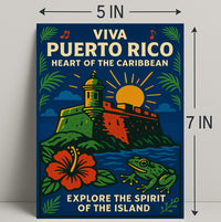 Viva Puerto Rico Heart of the Caribbean Poster PosterGoat