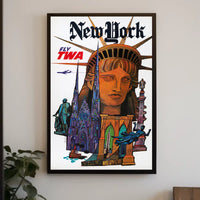 New York Adventure Awaits Travel Poster Modern Wall Art