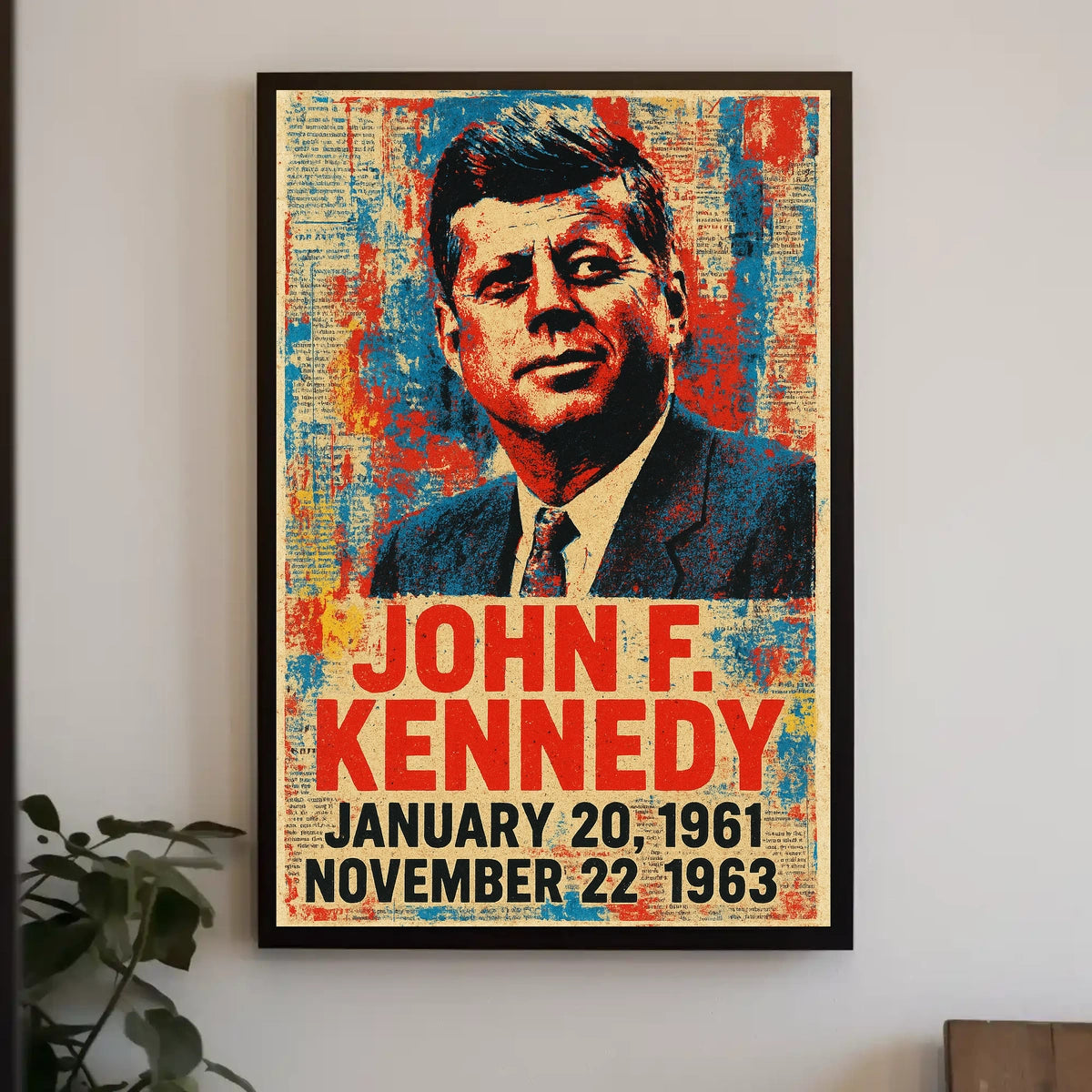 John F. Kennedy 35th President of the United States Street Art Mashup Poster