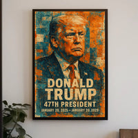 Patriotic Trump Leadership Expressionism Poster