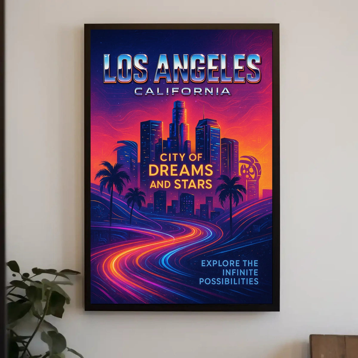 Los Angeles City Of Dreams And Stars Poster