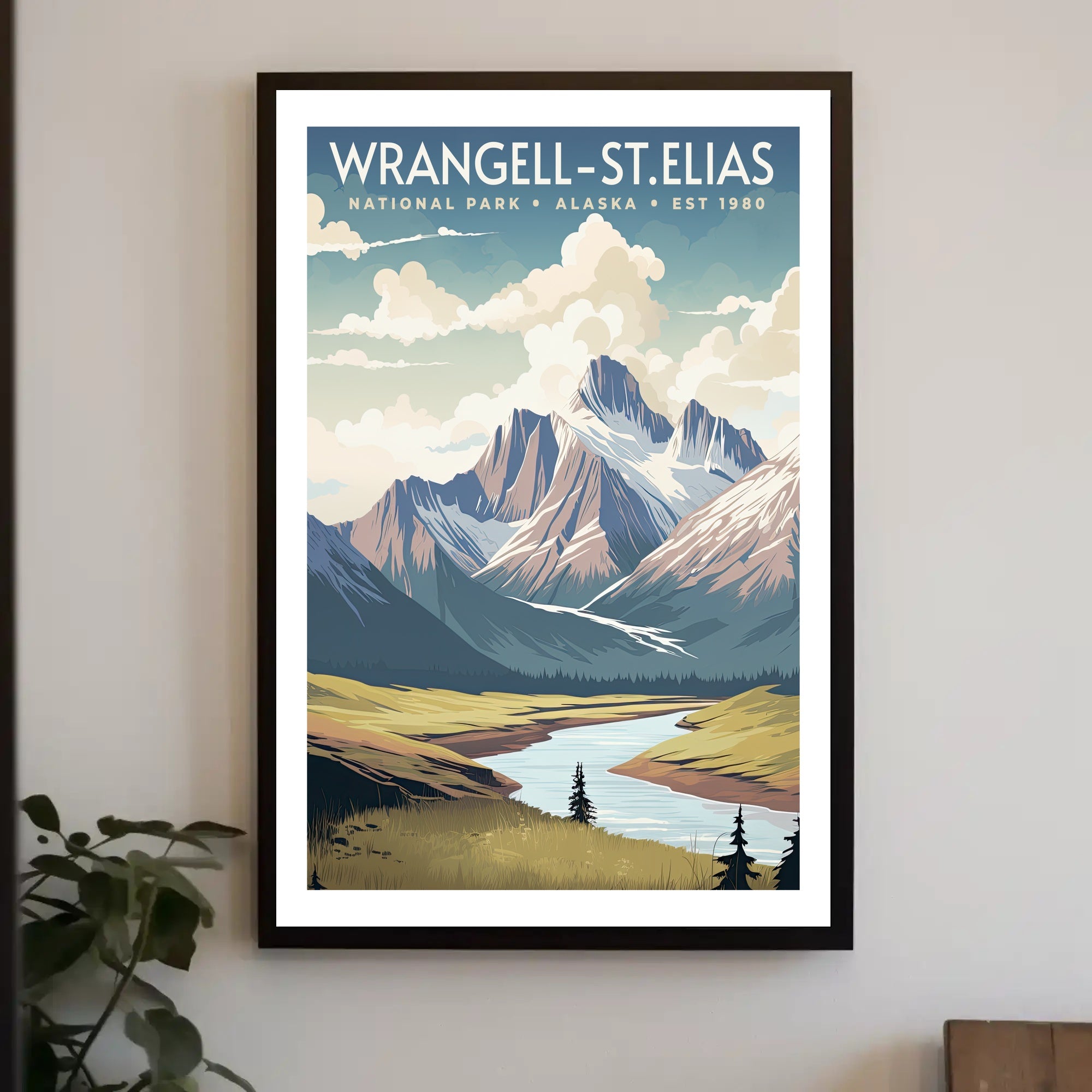 Wrangell St Elias National Park Poster Vintage Print