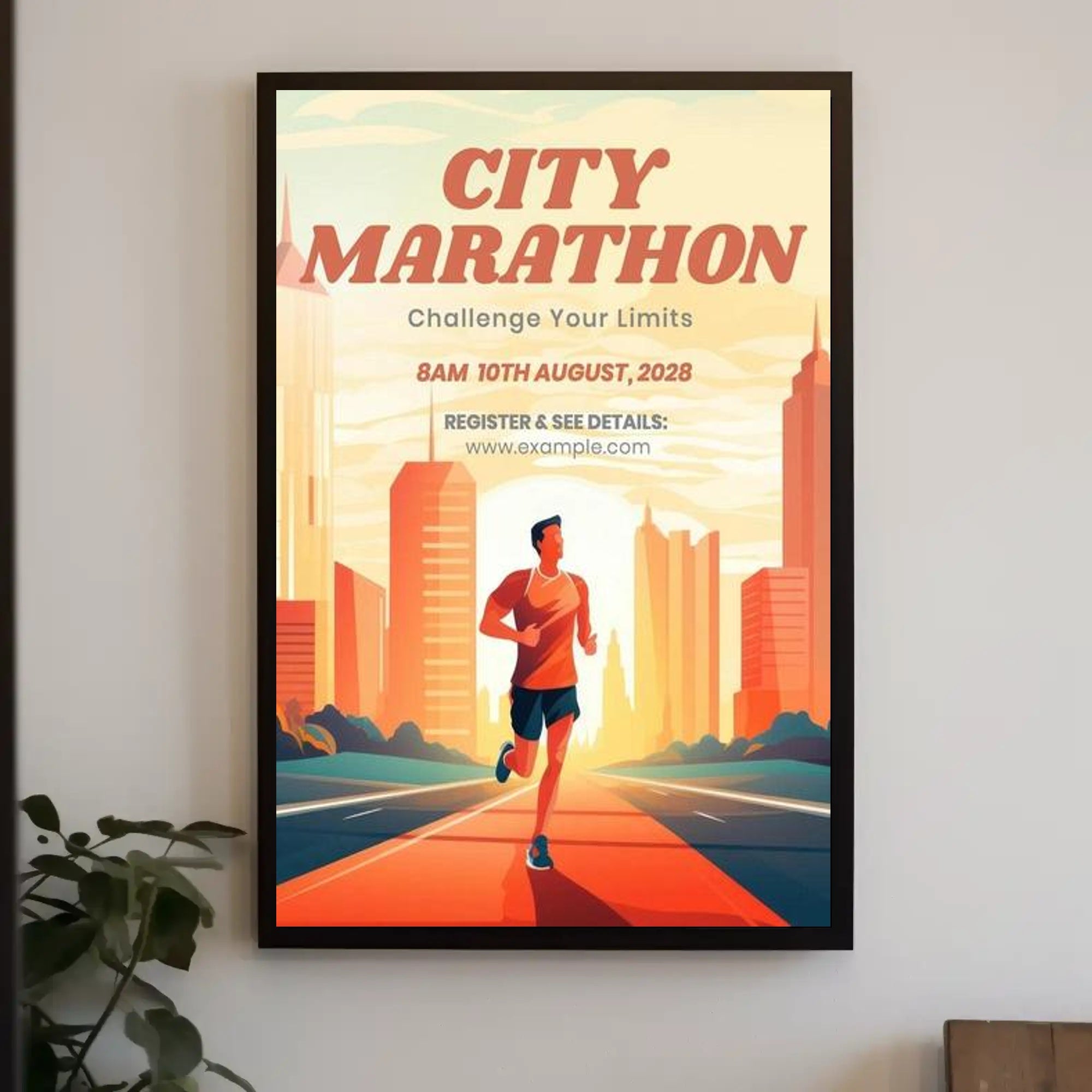 City Marathon 2028 Poster PosterGoat