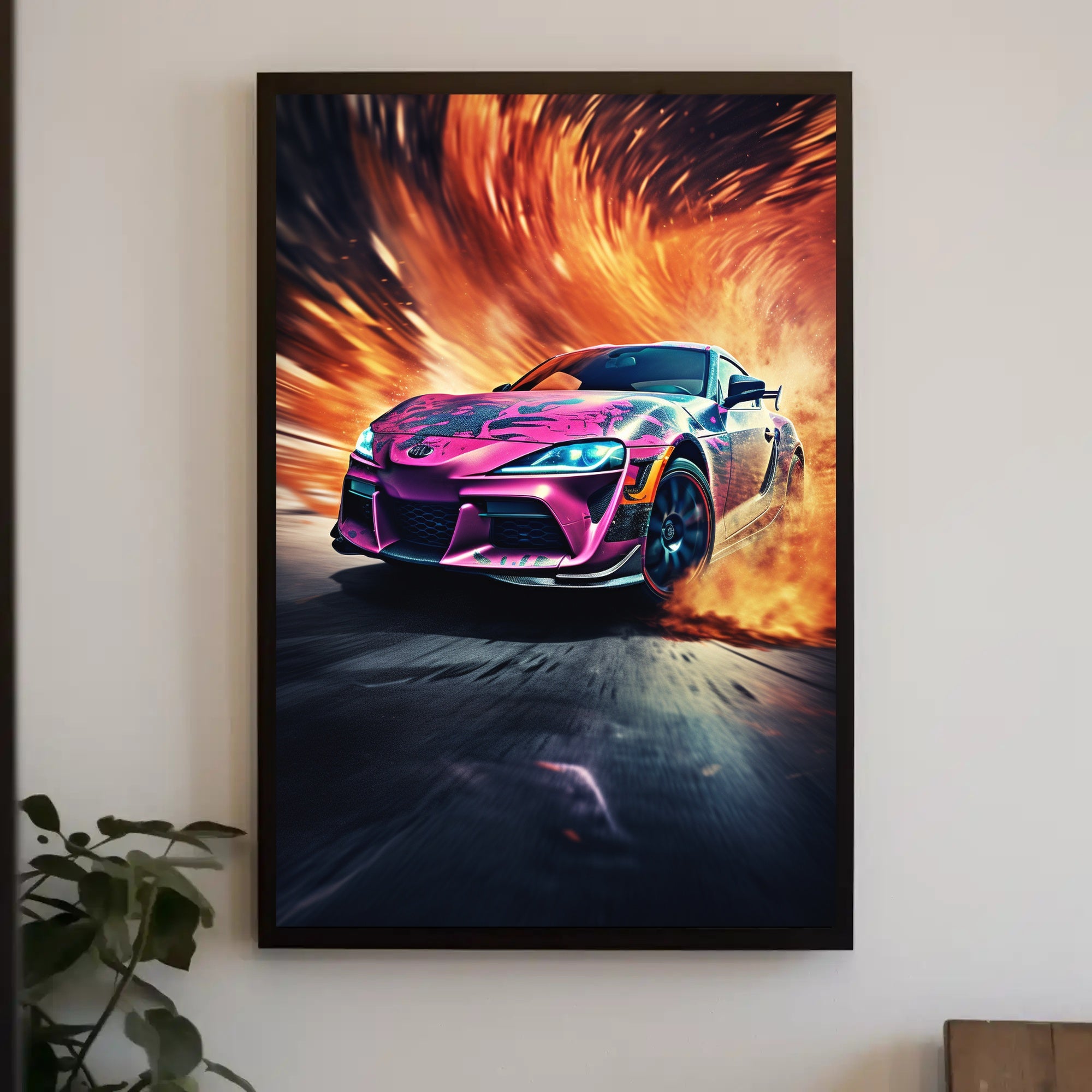 Modern Sports Travel Poster Featuring Dynamic Vehicles