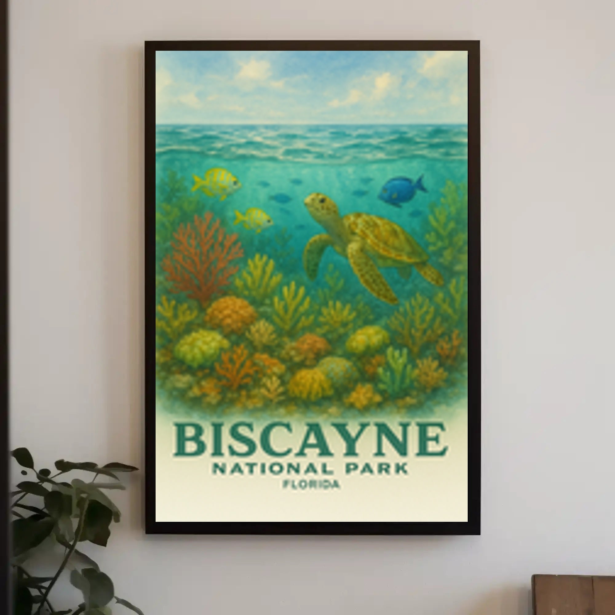Biscayne National Park Travel Poster Print