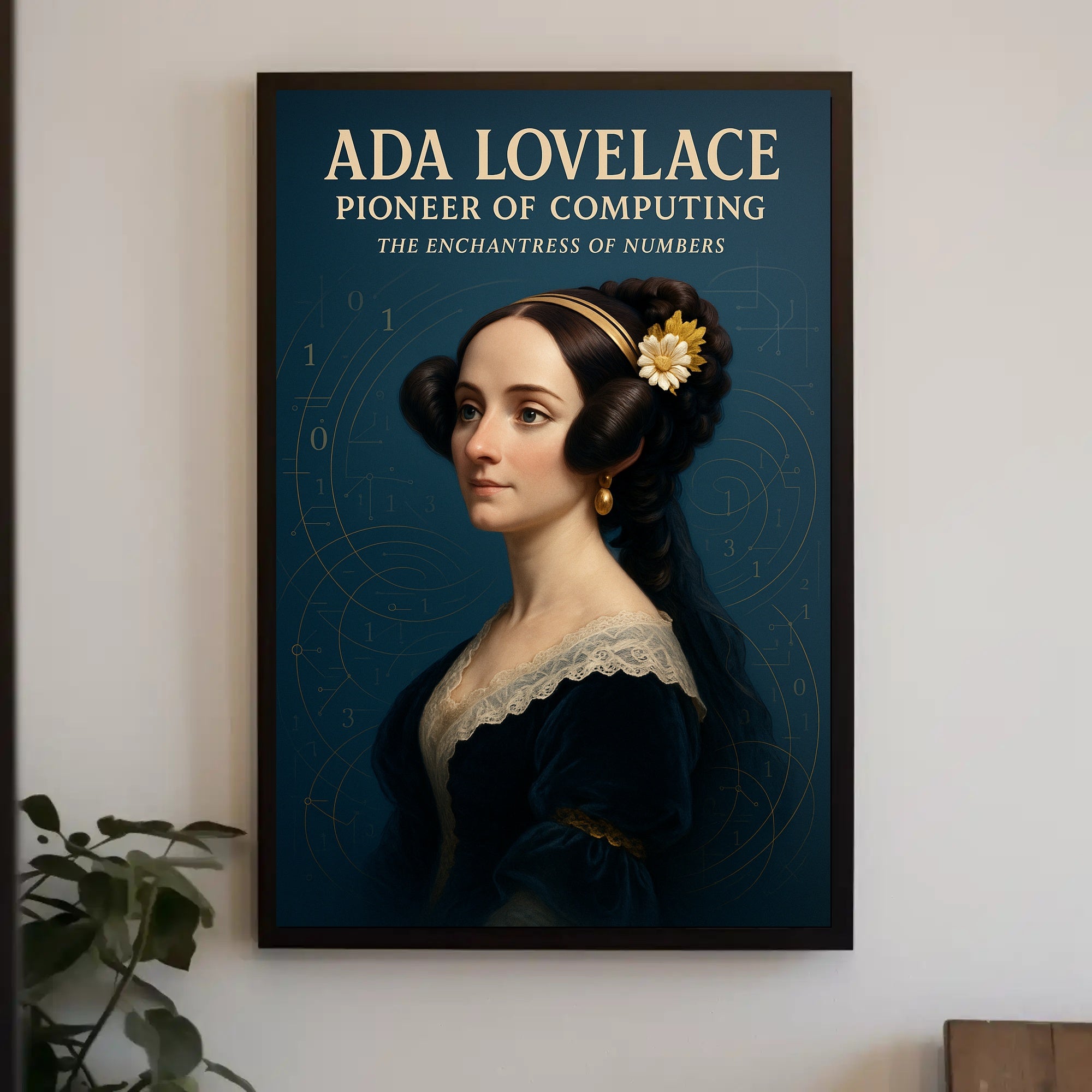 Ada Lovelace Portrait with Vintage Elegance Historical or Presidential Poster