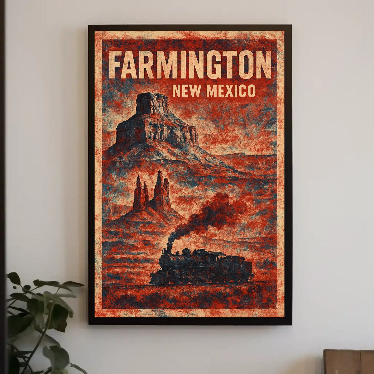 Farmington New Mexico Vintage Travel Retro Collector Poster