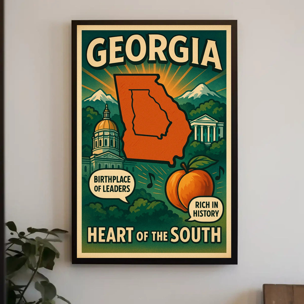Georgia Heart Of The South Poster