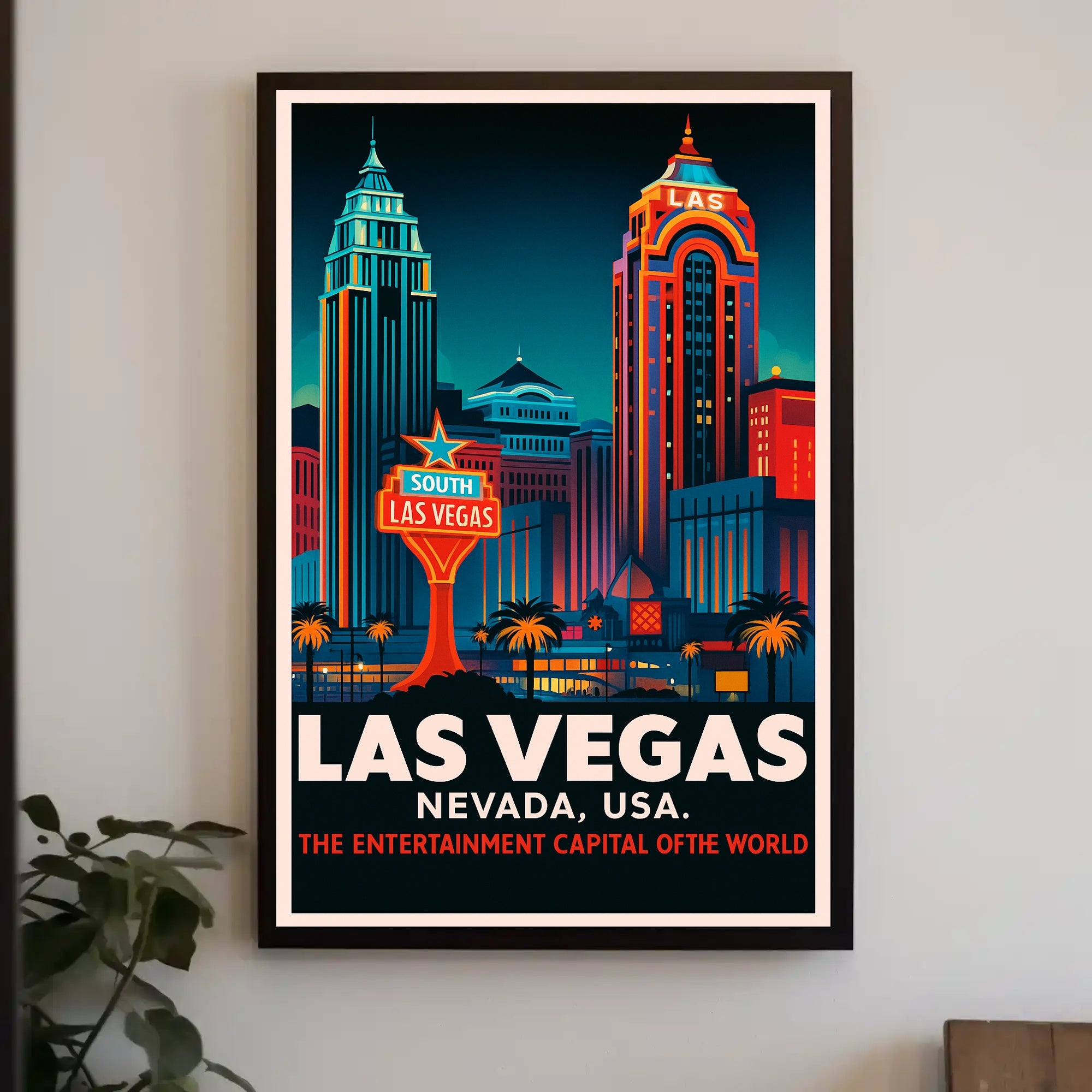 Las Vegas The Entertainment Capital Poster PosterGoat