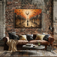 Mysterious Forest Guardian in Surreal Dusk Fantasy Poster