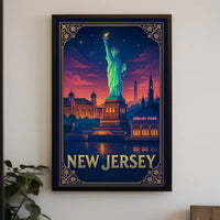New Jersey Iconic Landmarks Poster