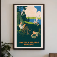 Vintage Serenity in Nature Outdoor Camping Travel Poster