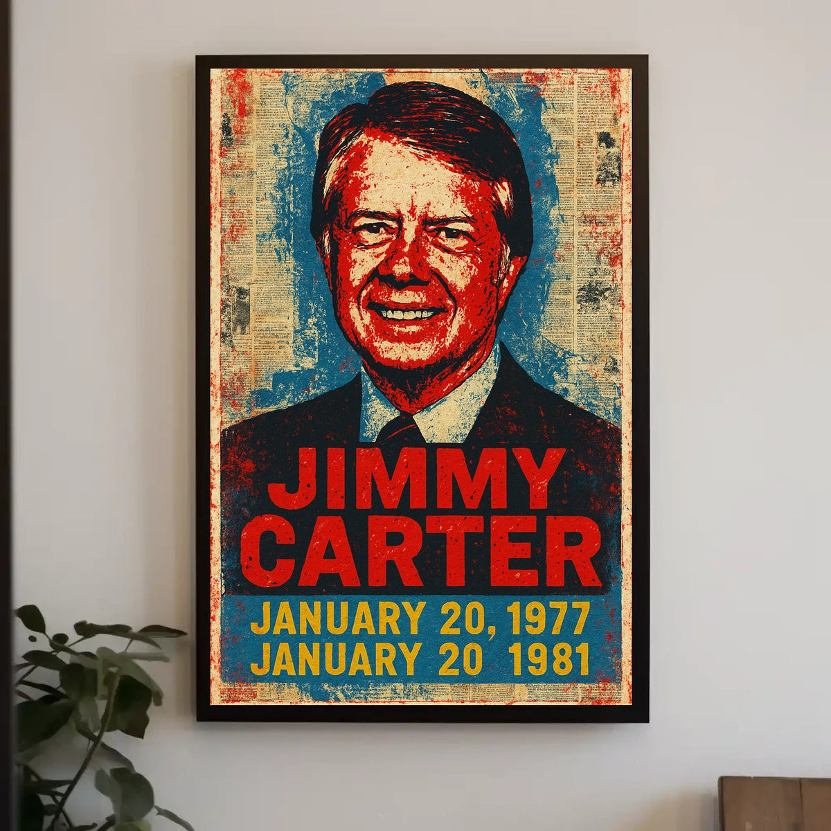 Jimmy Carter 39th President of the United States Street Art Mashup Poster