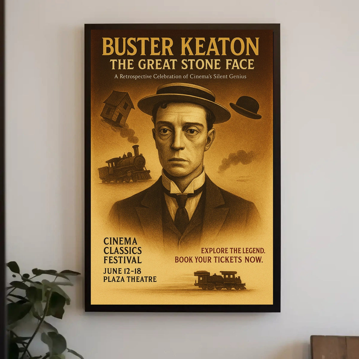 Buster Keaton The Great Stone Face Poster