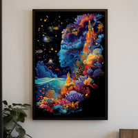 Surreal Cosmic Underwater Artistry Abstract, Artistic, or Pop Culture Poster