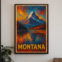 Montana Landscape Wanderlust Decor Poster