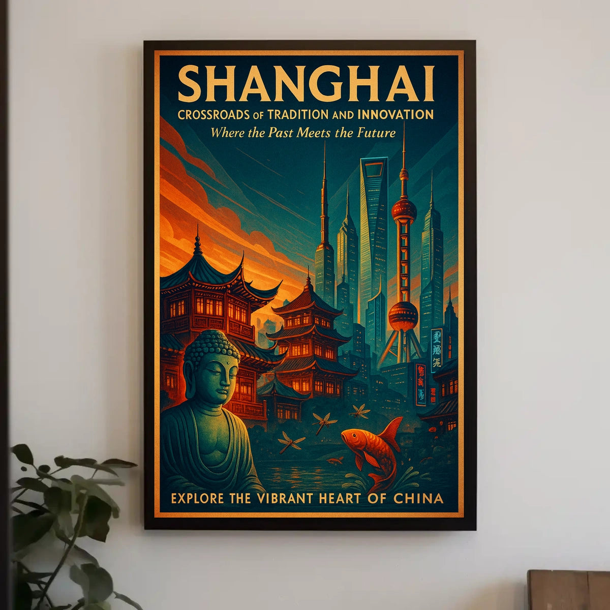 Shanghai Crossroads of Tradition and Innovation Poster