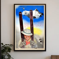 Poland Skiing Adventure Vintage Travel Poster PosterGoat