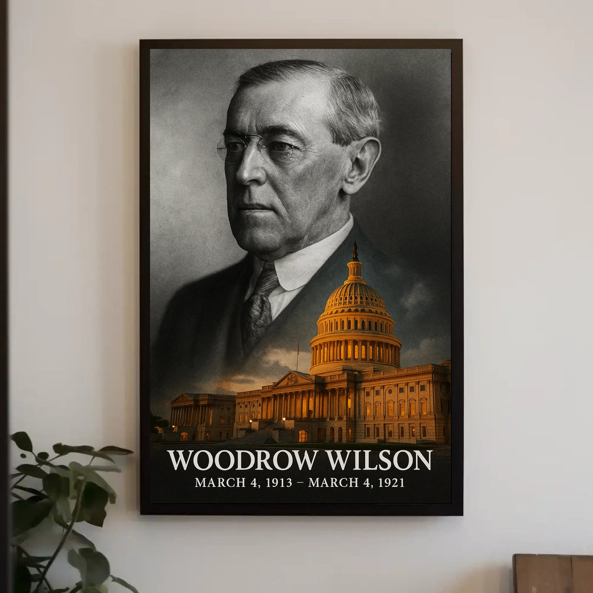 Woodrow Wilson 28th President of the United States Reflections Poster