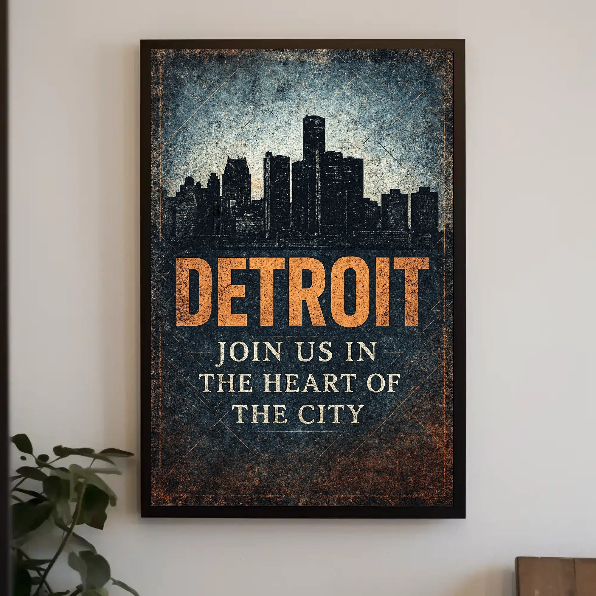 Detroit Join Us in the Heart of the City Poster PosterGoat