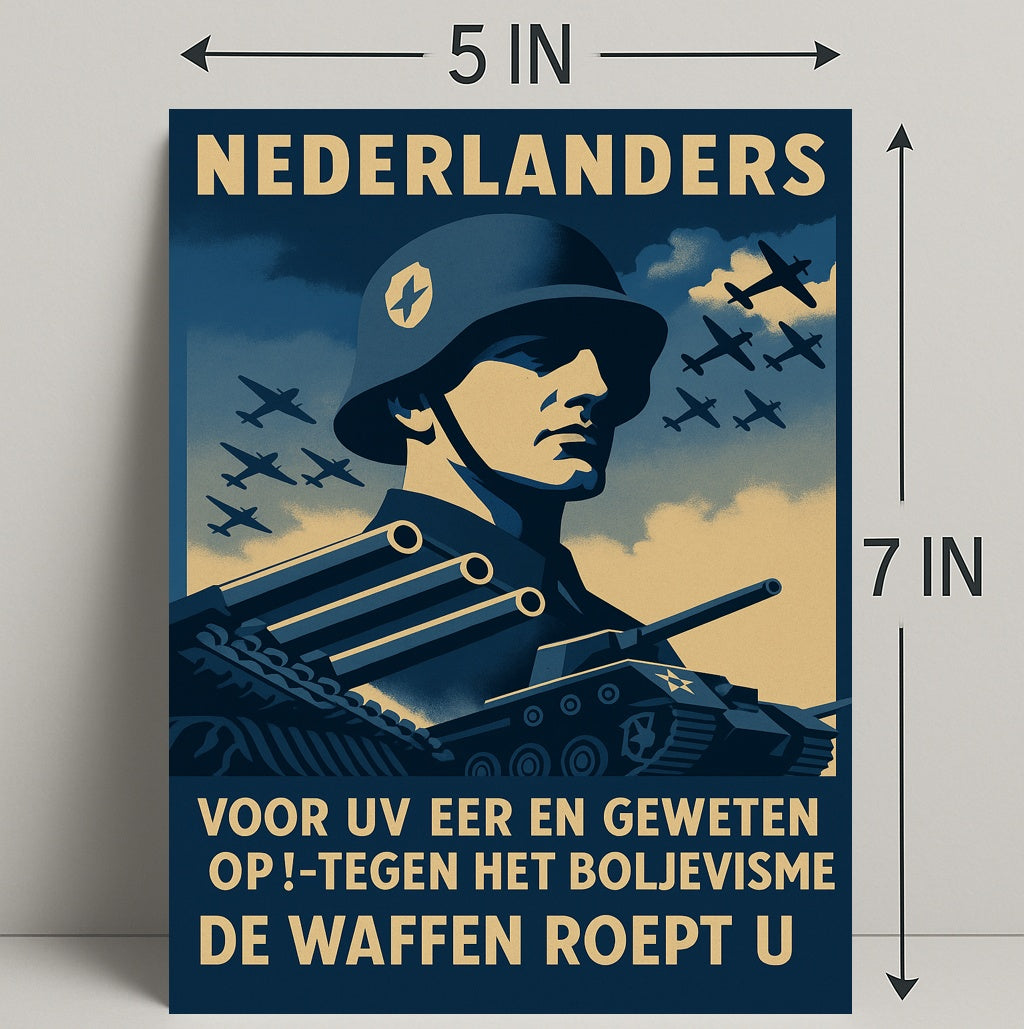 WWII Rallying Call Against Bolshevism Propaganda Poster