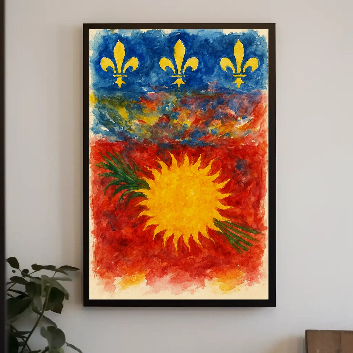 Vibrant Heraldry Wanderlust Decor Poster