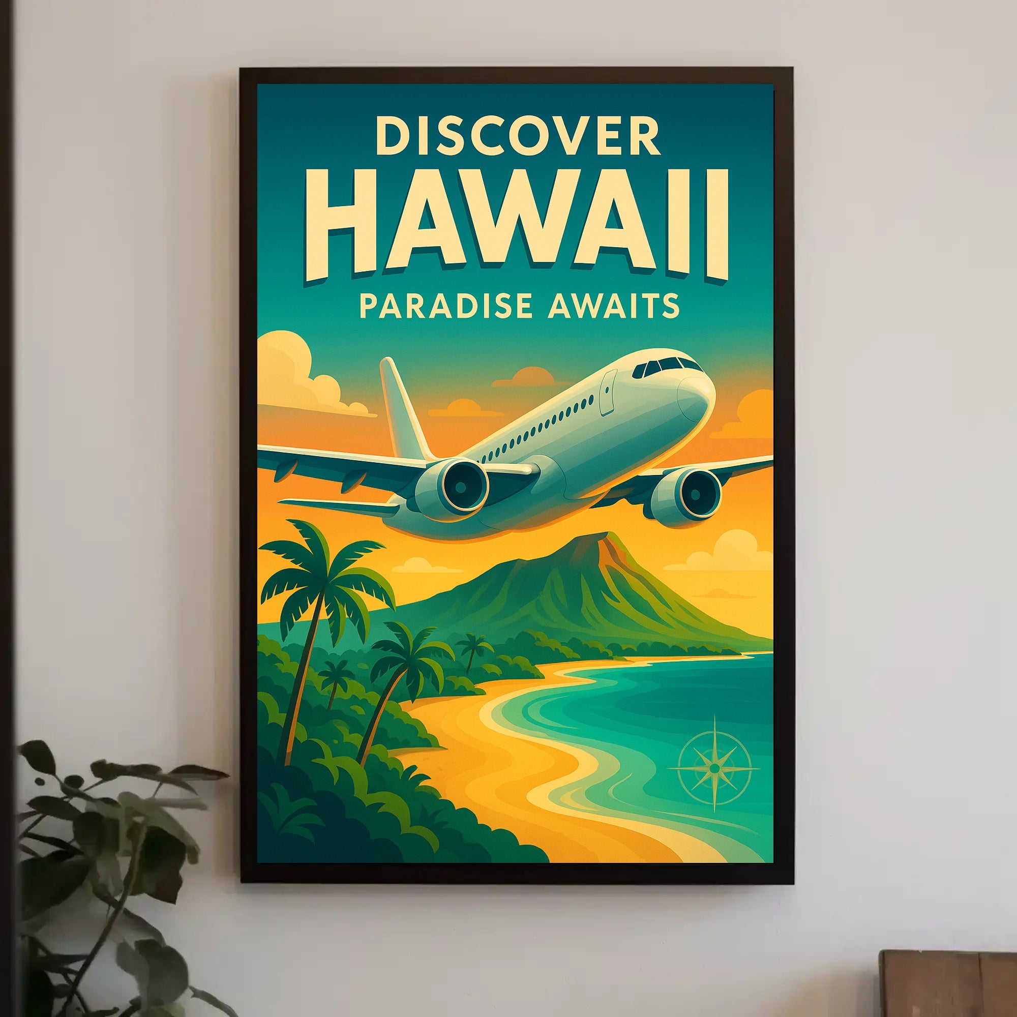 Discover Hawaii Vintage Travel Poster PosterGoat