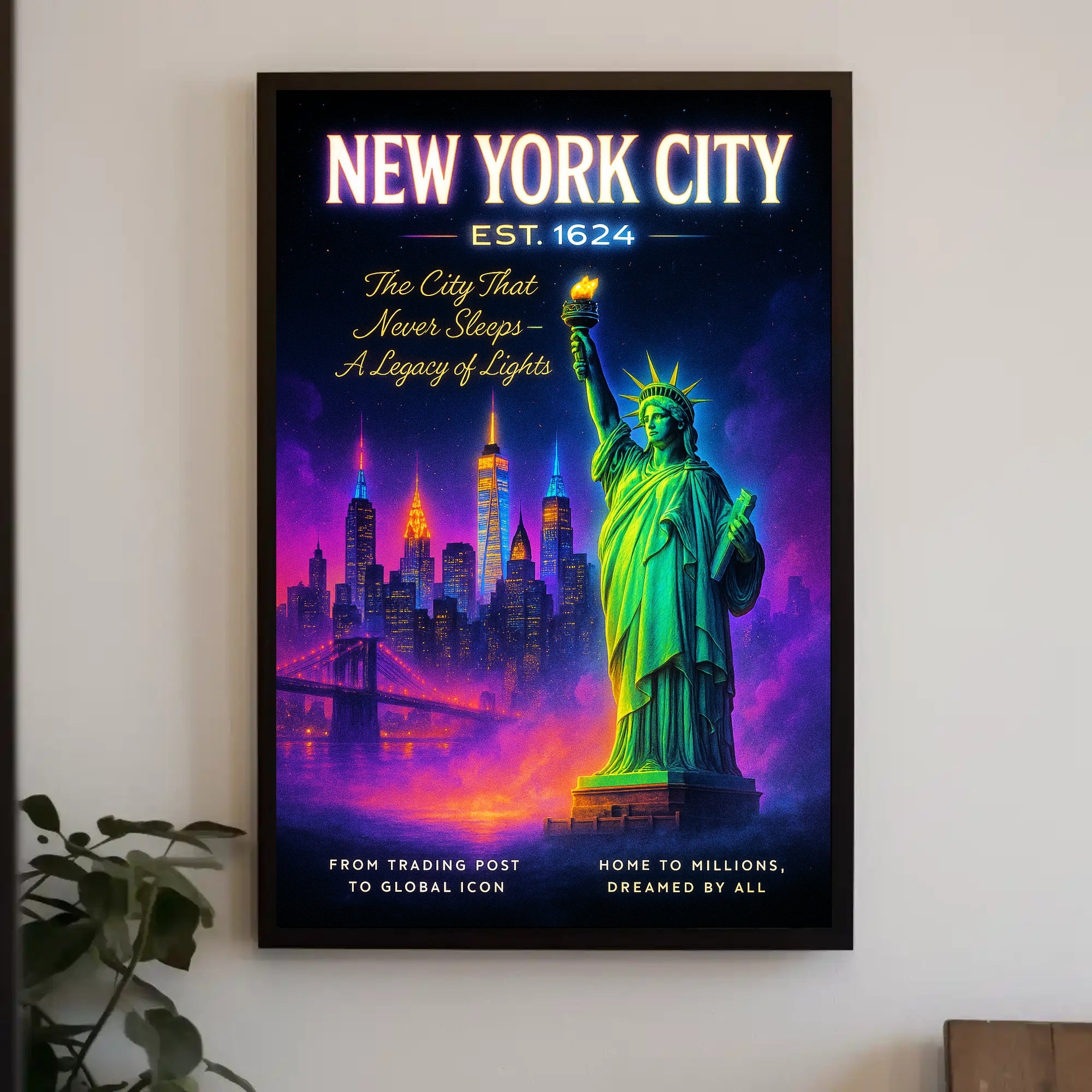 New York City A Legacy of Lights Poster PosterGoat
