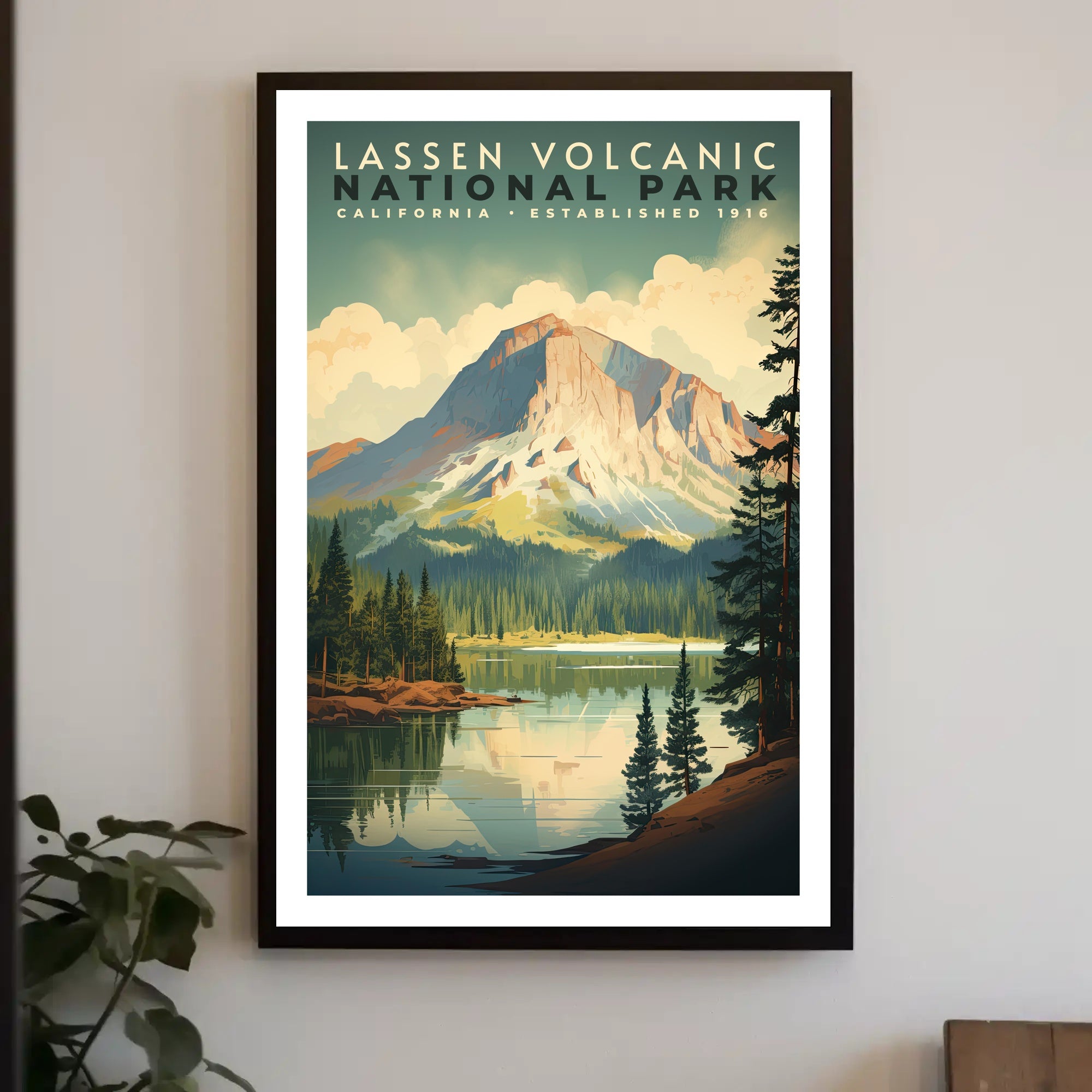Lassen Volcanic National Park Poster Vintage Print