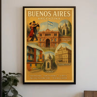 Buenos Aires Vintage Travel Poster Wall Art PosterGoat