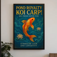 Pond Royalty Koi Carp Poster