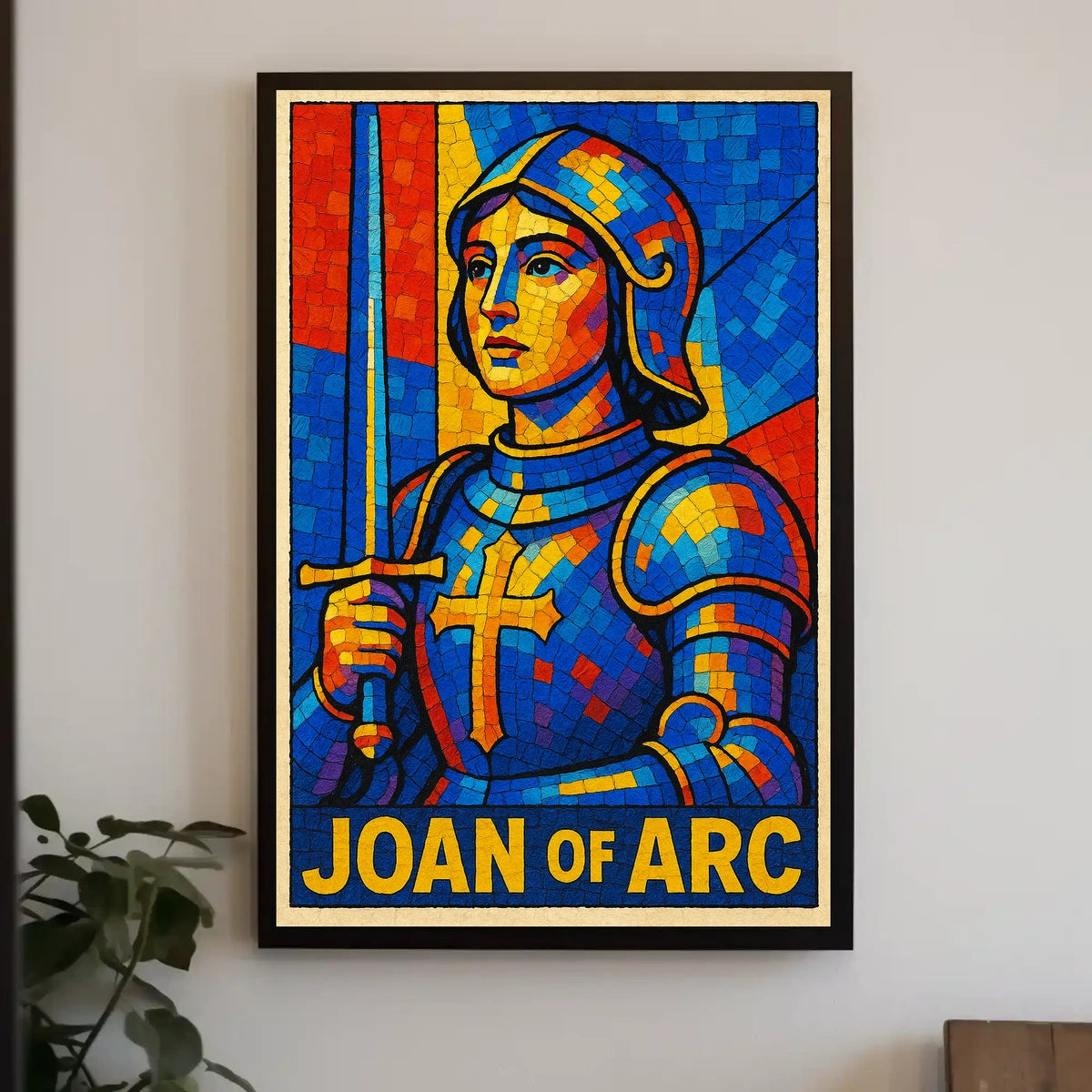 Joan Of Arc A Stained Glass Tribute Poster