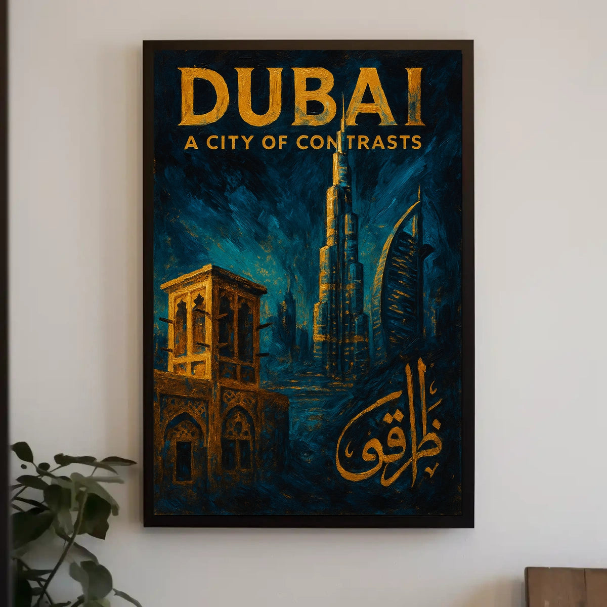 Dubai City Of Contrasts Poster For Modern Home Decor