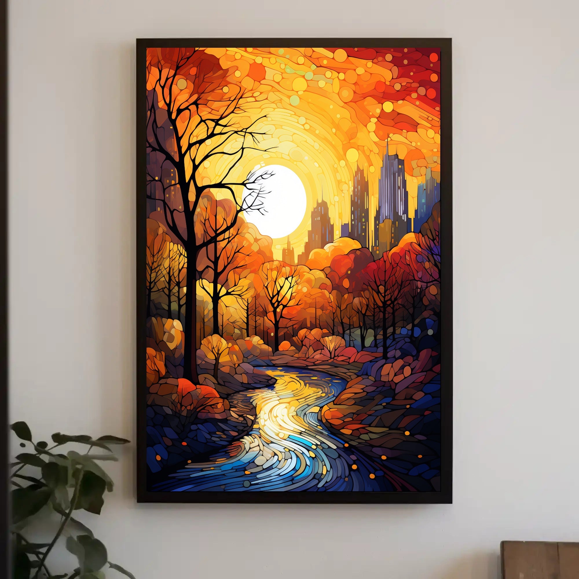 Autumnal Cityscape Poster